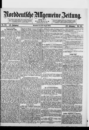 Norddeutsche allgemeine Zeitung vom 27.08.1904