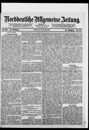 Norddeutsche allgemeine Zeitung vom 30.08.1904