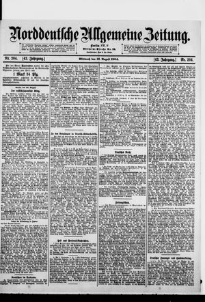Norddeutsche allgemeine Zeitung vom 31.08.1904