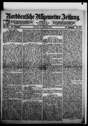 Norddeutsche allgemeine Zeitung vom 01.09.1904