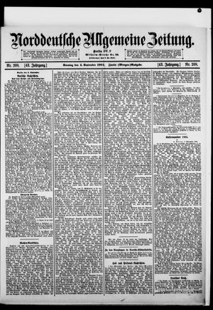 Norddeutsche allgemeine Zeitung vom 04.09.1904