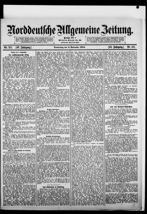 Norddeutsche allgemeine Zeitung on Sep 8, 1904