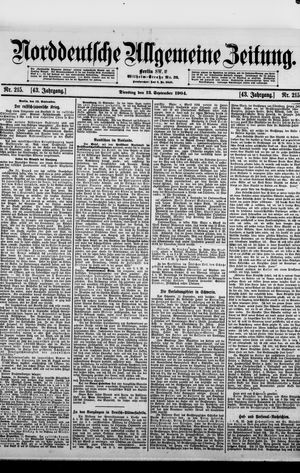 Norddeutsche allgemeine Zeitung vom 13.09.1904