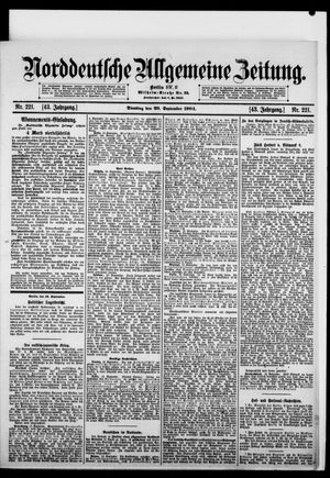 Norddeutsche allgemeine Zeitung vom 20.09.1904