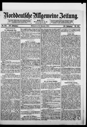Norddeutsche allgemeine Zeitung vom 21.09.1904