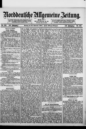 Norddeutsche allgemeine Zeitung vom 25.09.1904