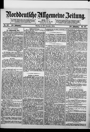 Norddeutsche allgemeine Zeitung vom 27.09.1904