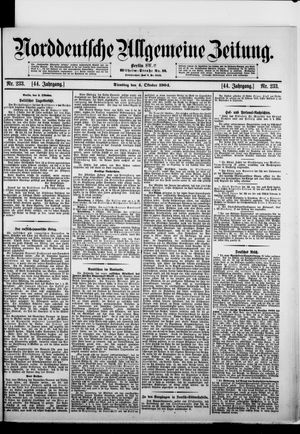 Norddeutsche allgemeine Zeitung vom 04.10.1904
