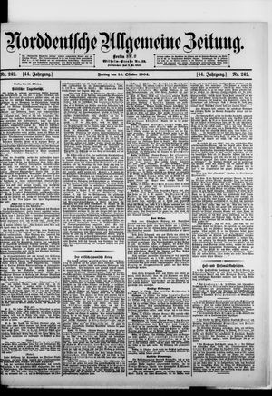 Norddeutsche allgemeine Zeitung vom 14.10.1904