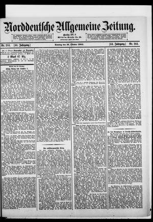 Norddeutsche allgemeine Zeitung vom 16.10.1904