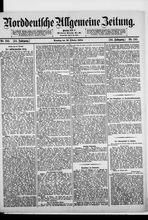 Norddeutsche allgemeine Zeitung vom 18.10.1904