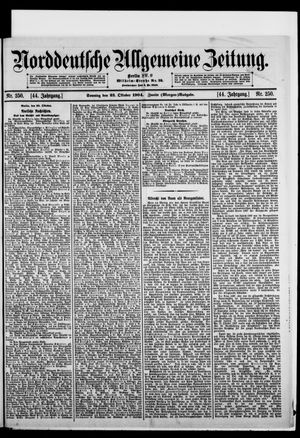 Norddeutsche allgemeine Zeitung vom 23.10.1904
