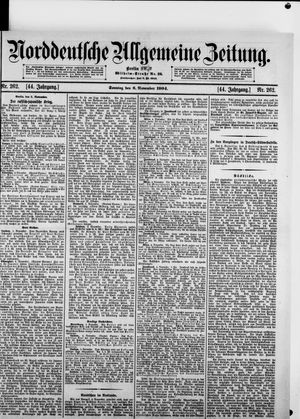 Norddeutsche allgemeine Zeitung vom 06.11.1904