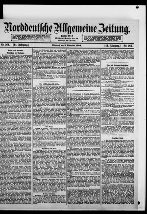 Norddeutsche allgemeine Zeitung vom 09.11.1904