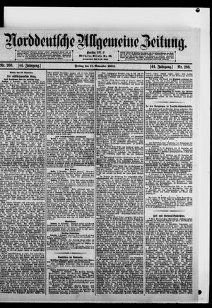 Norddeutsche allgemeine Zeitung vom 11.11.1904