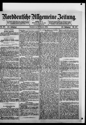 Norddeutsche allgemeine Zeitung vom 12.11.1904