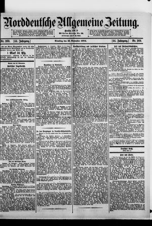 Norddeutsche allgemeine Zeitung vom 15.11.1904