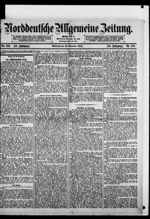 Norddeutsche allgemeine Zeitung vom 16.11.1904