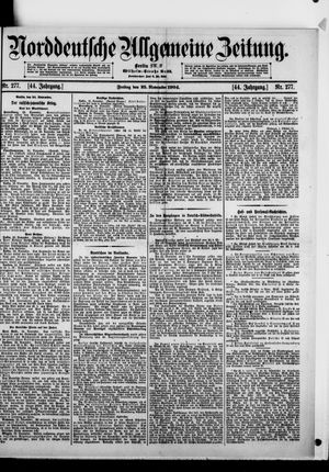 Norddeutsche allgemeine Zeitung vom 25.11.1904