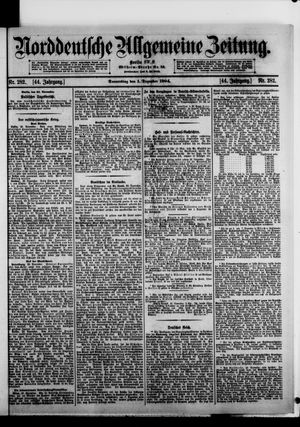 Norddeutsche allgemeine Zeitung vom 01.12.1904