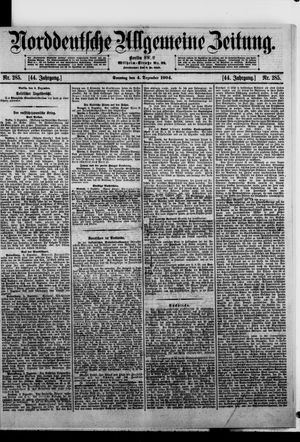 Norddeutsche allgemeine Zeitung vom 04.12.1904