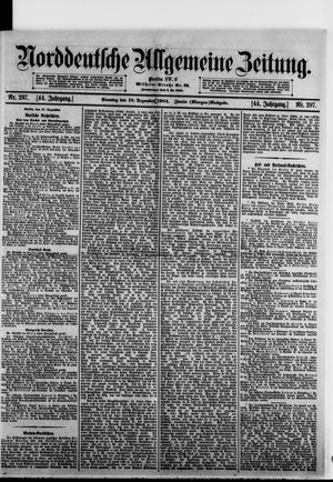 Norddeutsche allgemeine Zeitung vom 18.12.1904