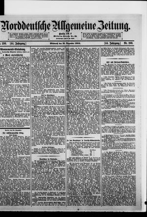 Norddeutsche allgemeine Zeitung vom 21.12.1904