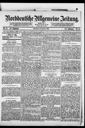 Norddeutsche allgemeine Zeitung vom 17.01.1905