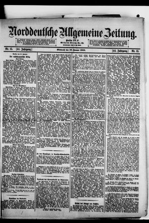 Norddeutsche allgemeine Zeitung vom 18.01.1905