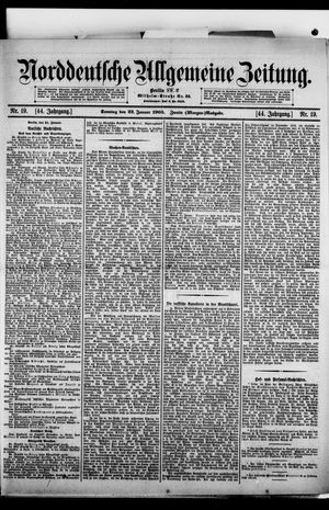 Norddeutsche allgemeine Zeitung vom 22.01.1905