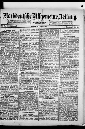 Norddeutsche allgemeine Zeitung vom 08.02.1905
