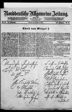 Norddeutsche allgemeine Zeitung vom 14.02.1905