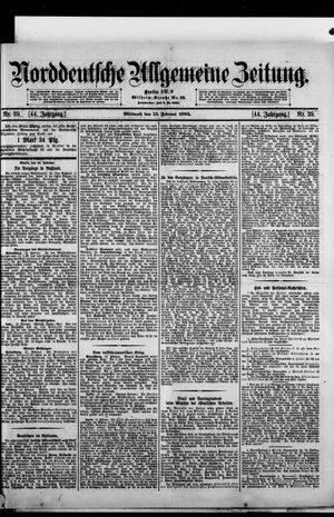 Norddeutsche allgemeine Zeitung vom 15.02.1905