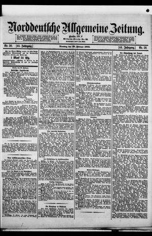 Norddeutsche allgemeine Zeitung vom 28.02.1905