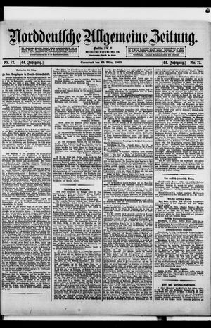 Norddeutsche allgemeine Zeitung vom 25.03.1905