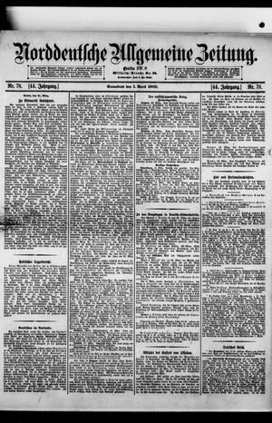 Norddeutsche allgemeine Zeitung vom 01.04.1905