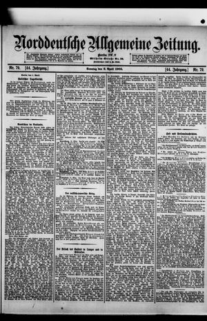 Norddeutsche allgemeine Zeitung vom 02.04.1905