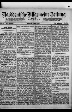 Norddeutsche allgemeine Zeitung vom 09.04.1905