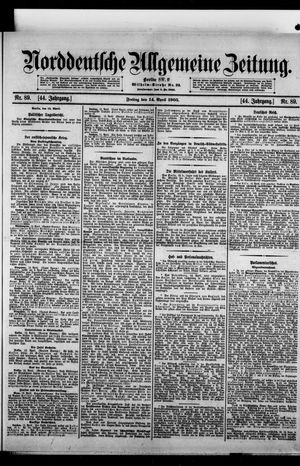Norddeutsche allgemeine Zeitung vom 14.04.1905