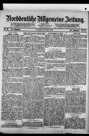 Norddeutsche allgemeine Zeitung vom 15.04.1905