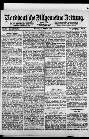 Norddeutsche allgemeine Zeitung vom 20.04.1905