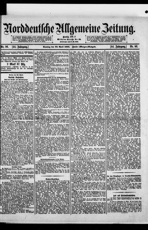 Norddeutsche allgemeine Zeitung vom 22.04.1905