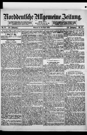 Norddeutsche allgemeine Zeitung vom 26.04.1905