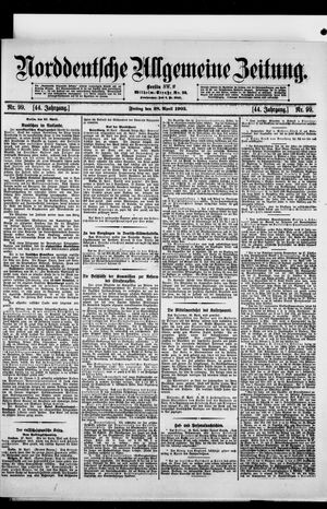 Norddeutsche allgemeine Zeitung vom 28.04.1905