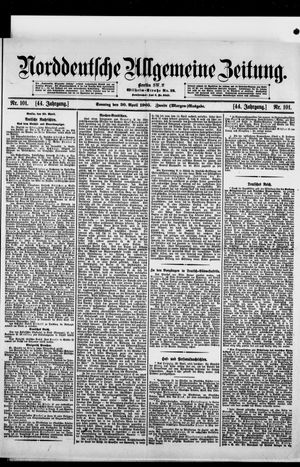 Norddeutsche allgemeine Zeitung vom 30.04.1905