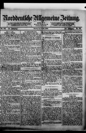Norddeutsche allgemeine Zeitung vom 02.05.1905