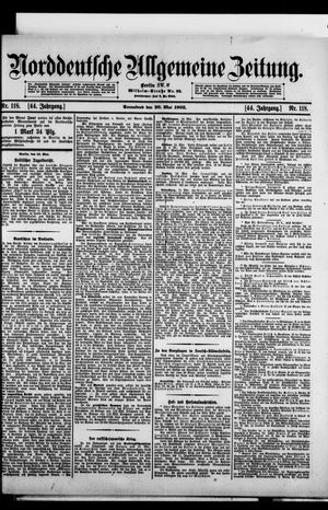 Norddeutsche allgemeine Zeitung vom 20.05.1905