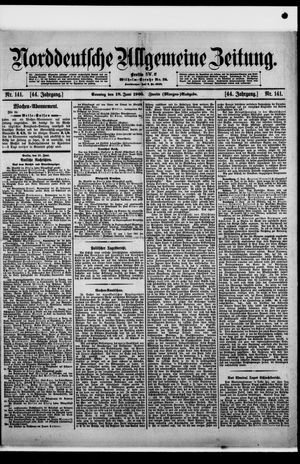 Norddeutsche allgemeine Zeitung vom 18.06.1905