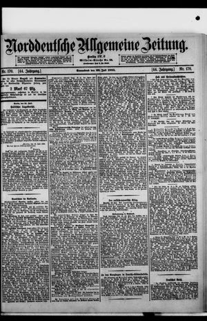 Norddeutsche allgemeine Zeitung vom 22.07.1905