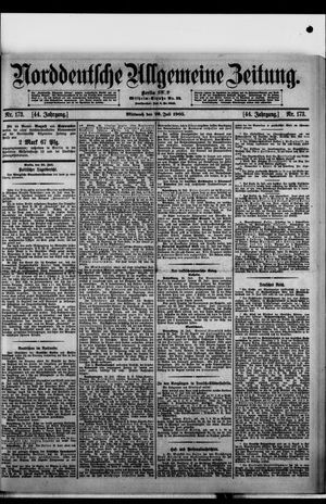 Norddeutsche allgemeine Zeitung vom 26.07.1905